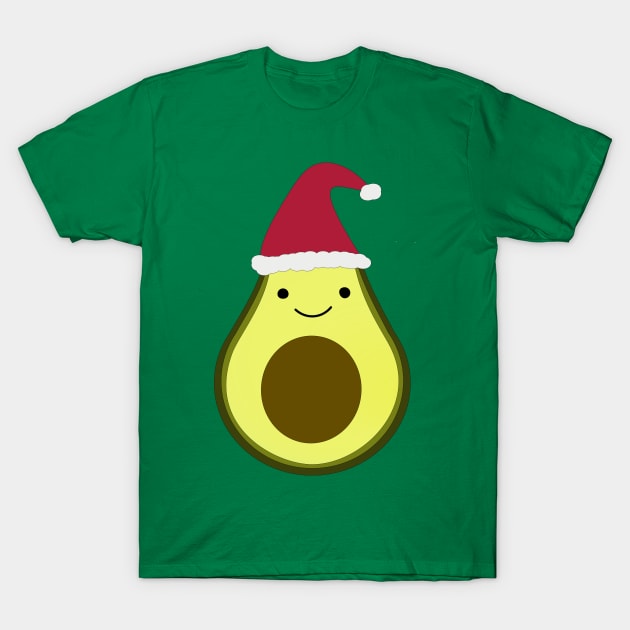 Santa Avocado T-Shirt by Hedgie Designs